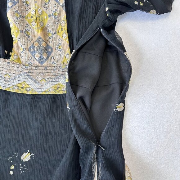 ECI New York Silk Y2K Empire Waist Long Sleeve Top Size M Fairy Feminine Sheer - Picture 8 of 14